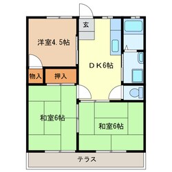 永倉コーポ２号棟の物件間取画像